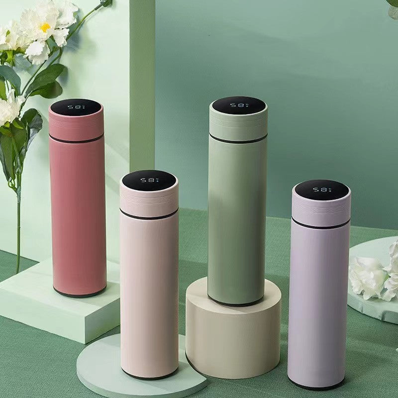 Portable Intelligent Temperature Display Stainless Steel Insulation Cup - Pinky Roads