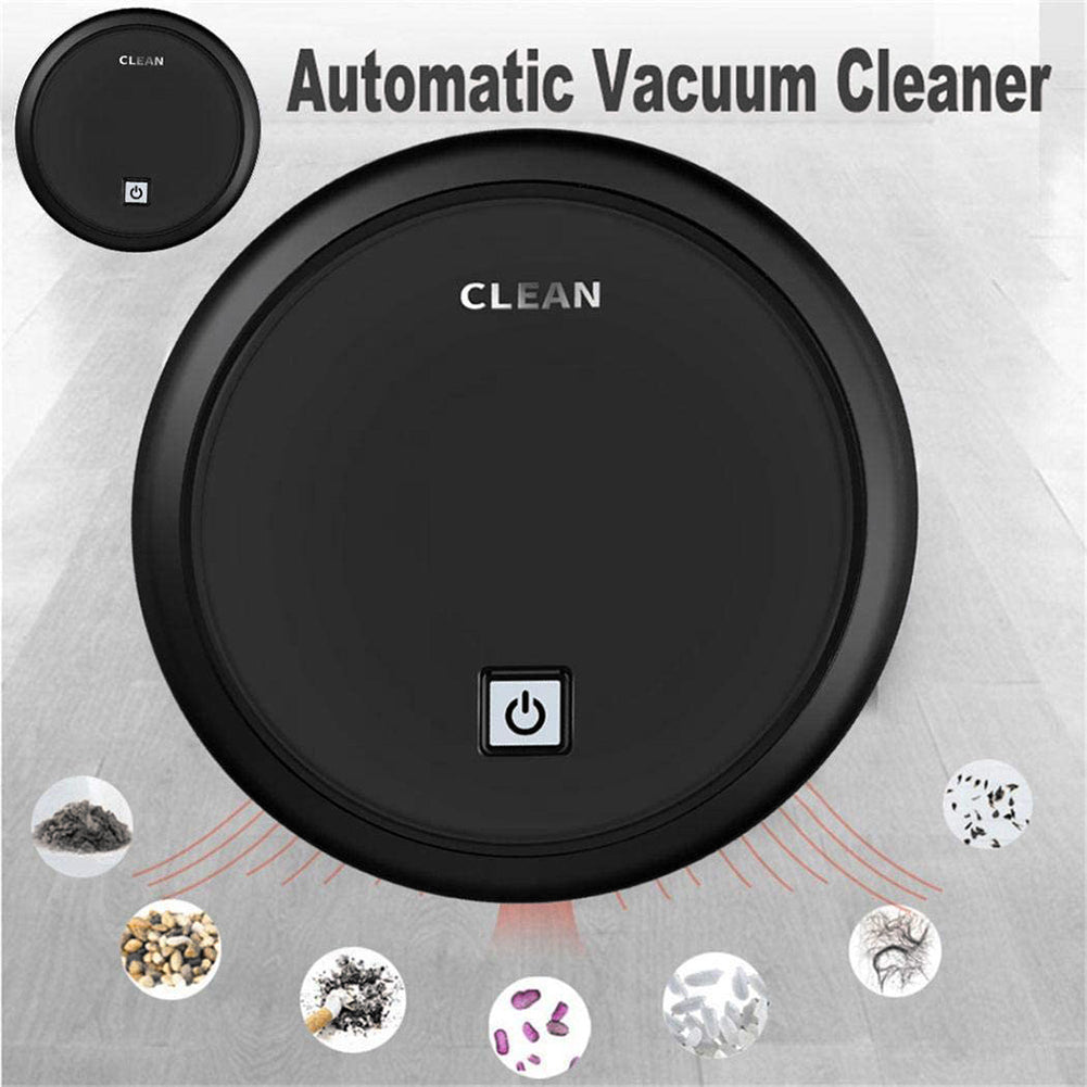 3-in-1 Robot Vacuum Cleaner 1800Pa Multifunctional Smart Floor Cleaner USB Rechargeable Dry Wet Sweeping Vacuum Cleaner - Pinky Roads