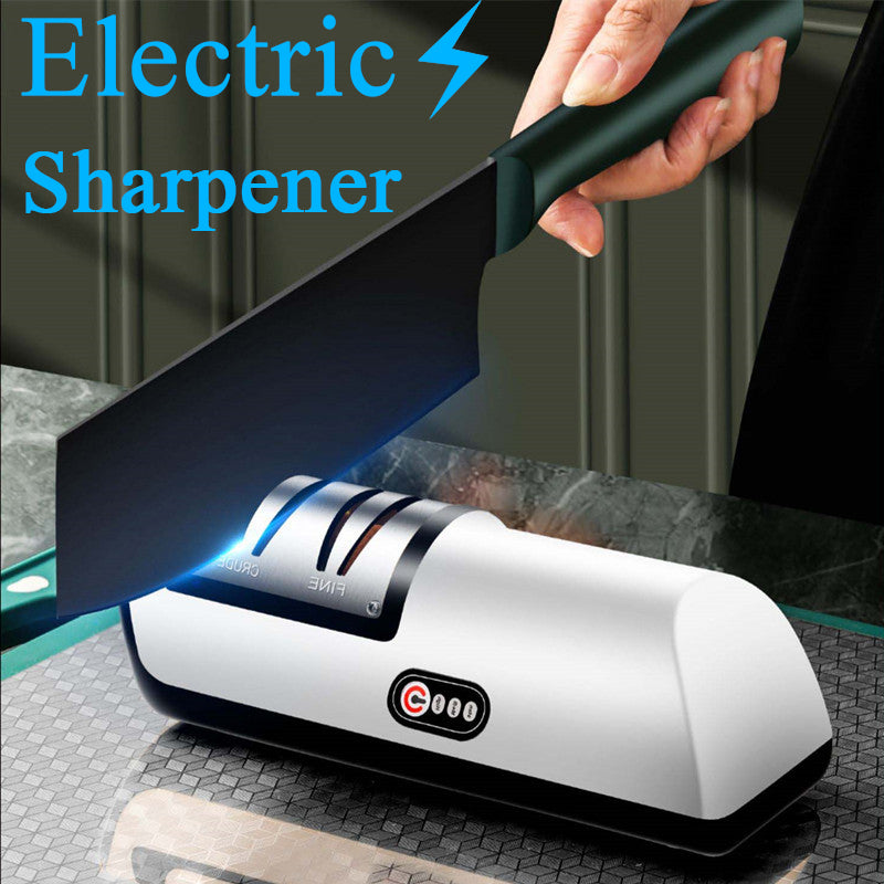 USB Rechargeable Electric Knife Sharpener Automatic Adjustable Kitchen Tool For Fast Sharpening Knives Scissors And Grinders Gadgets - Pinky Roads