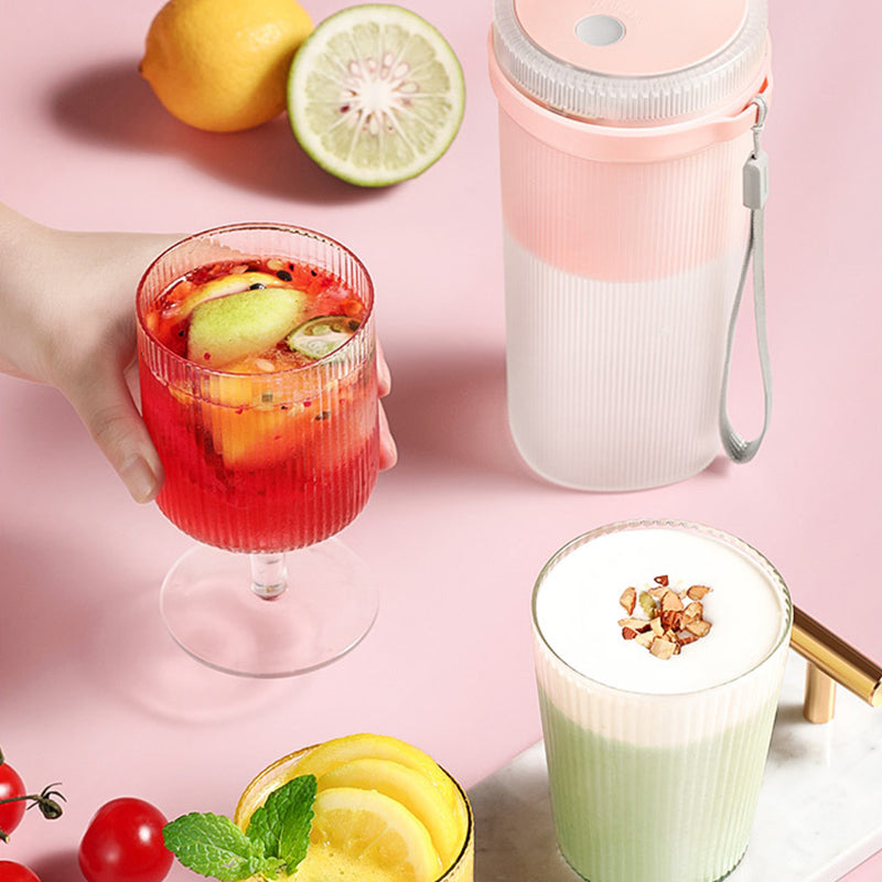 Multi-Function Portable Blender Electric Juicer Cup Sports Bottle Fruit Blender USB Rechargeable Smoothie Blender Fruits Juicer Extractor - Pinky Roads